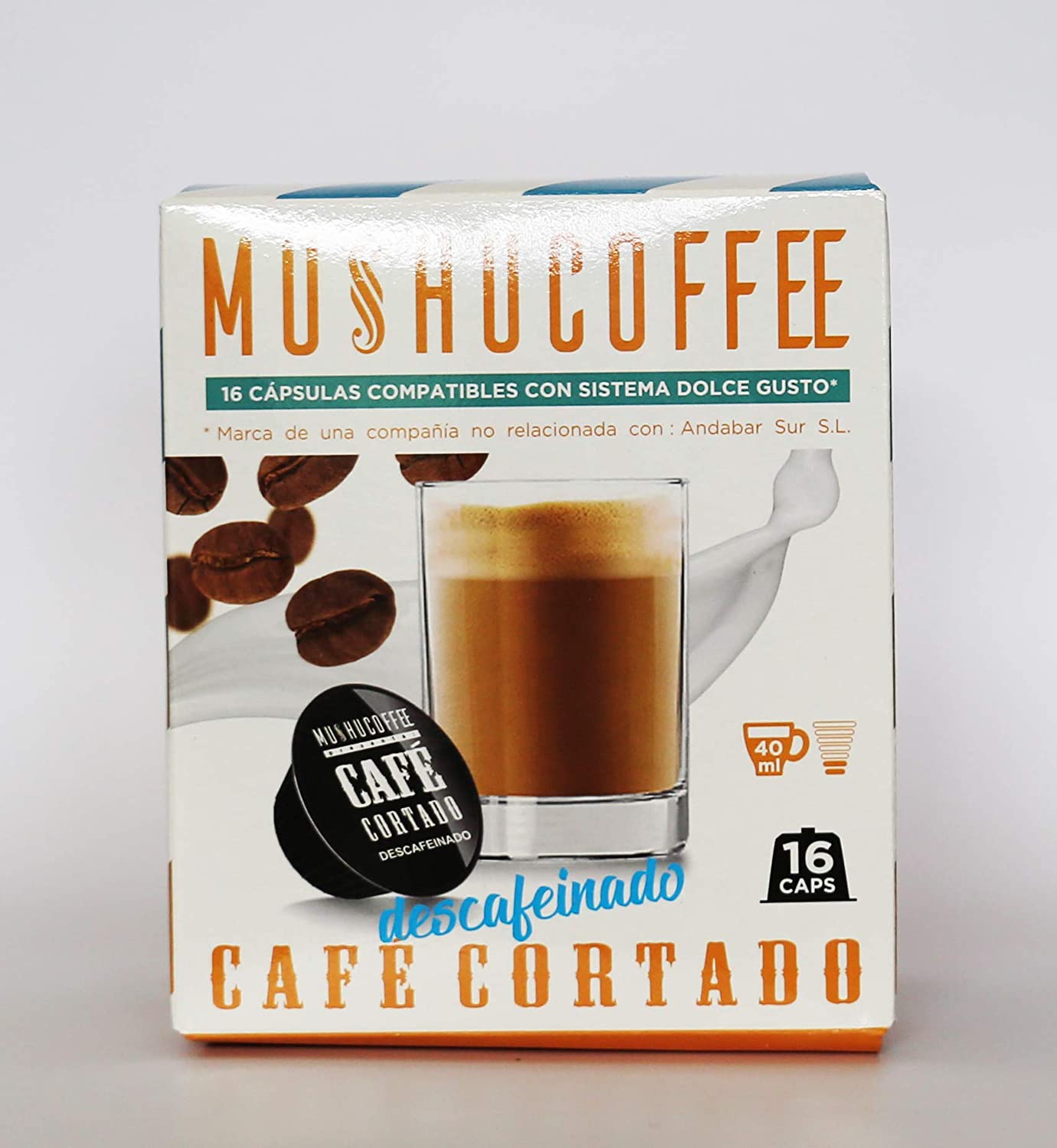 Café Cortado Descafeinado en cápsula compatible con Dolce Gusto